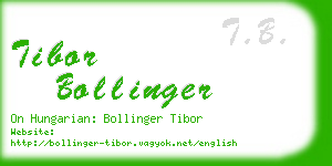 tibor bollinger business card